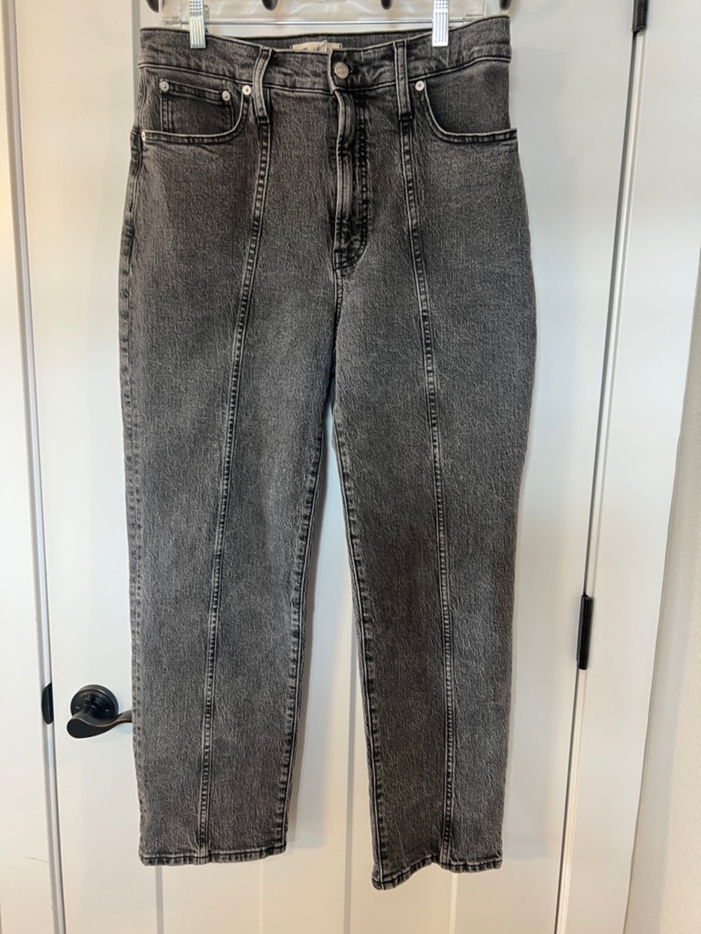 Madewell Perfect Vintage Straight Jeans Women’s 30 Gray High Rise Crop 26 Inseam